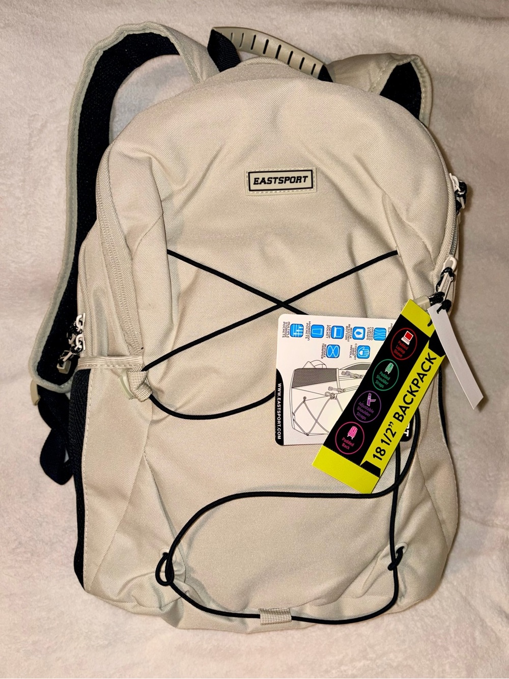 Eastsport Ascend Athleisure 18.5" Bungee Backpack NWT!